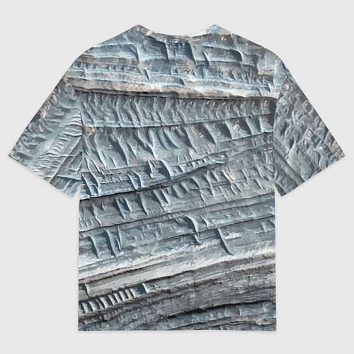 Мужская футболка оверсайз Текстура скалы Mountain Stone / 3D-принт – фото 2
