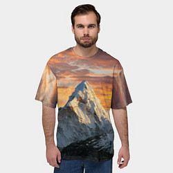Футболка оверсайз мужская Та самая Джомолунгма Сагарматха Everest, цвет: 3D-принт — фото 2
