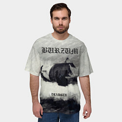 Футболка оверсайз мужская Burzum - Draugen, цвет: 3D-принт — фото 2