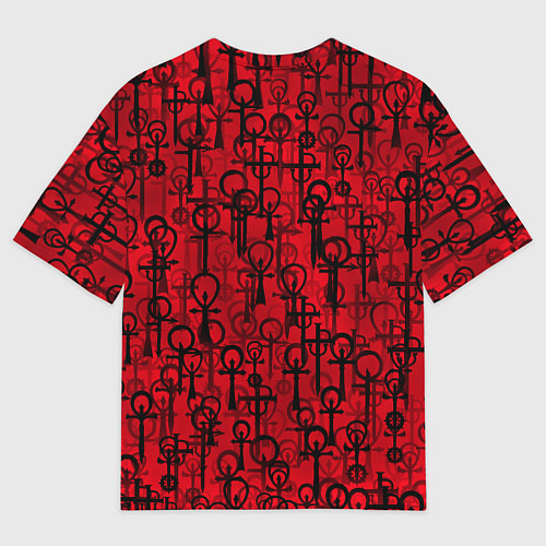 Мужская футболка оверсайз Знаки вампиров / 3D-принт – фото 2