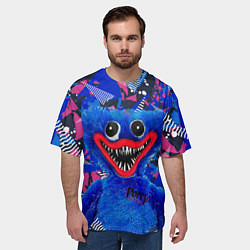 Футболка оверсайз мужская Poppy на абстрактном фоне, цвет: 3D-принт — фото 2