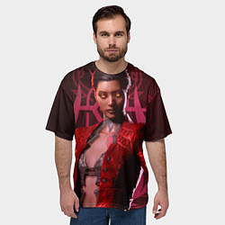 Футболка оверсайз мужская Vampire: The Masquerade - Bloodhunt Кровавая Вальк, цвет: 3D-принт — фото 2