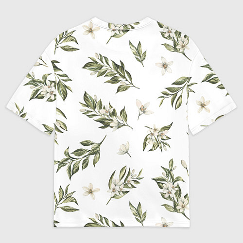 Мужская футболка оверсайз Цветы Цитрусовых / 3D-принт – фото 2