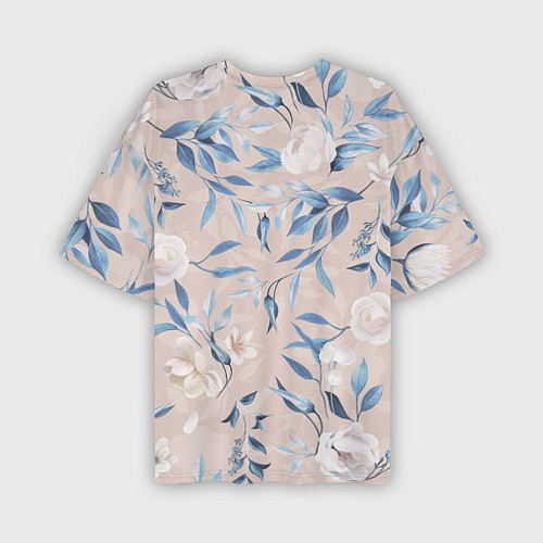 Мужская футболка оверсайз Цветы Нежные / 3D-принт – фото 2