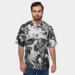 Футболка оверсайз мужская Смерть в цветах Коллекция Get inspired! F-b-s, цвет: 3D-принт — фото 2