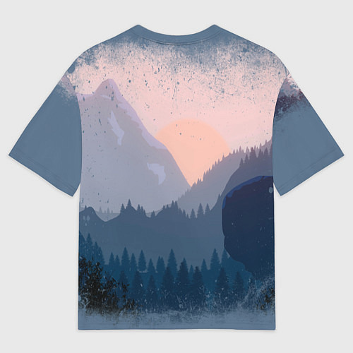 Мужская футболка оверсайз Call of the Mountain / 3D-принт – фото 2