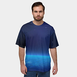 Футболка оверсайз мужская Планета вид из космоса, цвет: 3D-принт — фото 2