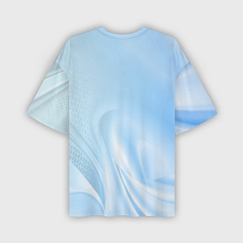 Мужская футболка оверсайз Голубые завихрения / 3D-принт – фото 2