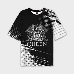 Мужская футболка оверсайз Queen герб квин