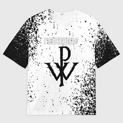 Мужская футболка оверсайз Powerwolf знак