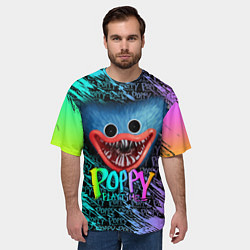 Футболка оверсайз мужская POPPY PLAYTIME HAGGY WAGGY - ПОППИ ПЛЕЙТАЙМ ХАГГИ, цвет: 3D-принт — фото 2