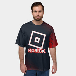 Футболка оверсайз мужская Roblox : logo, цвет: 3D-принт — фото 2