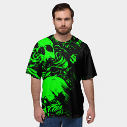 Футболка оверсайз мужская Сабатон sabaton черепа, цвет: 3D-принт — фото 2