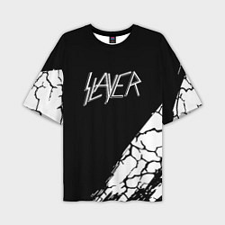 Футболка оверсайз мужская Slayer Трещины, цвет: 3D-принт