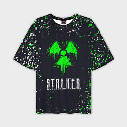 Футболка оверсайз мужская Stalker сталкер брызги, цвет: 3D-принт