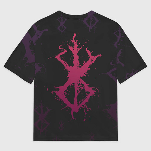 Мужская футболка оверсайз BERSERK РУНА СОУЛУ спина / 3D-принт – фото 2