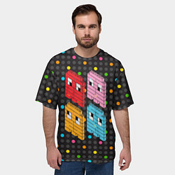Футболка оверсайз мужская Pac-man пиксели, цвет: 3D-принт — фото 2