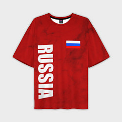 Мужская футболка оверсайз RUSSIA - RED EDITION - SPORTWEAR