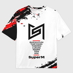 Футболка оверсайз мужская SuperM суперМ, цвет: 3D-принт