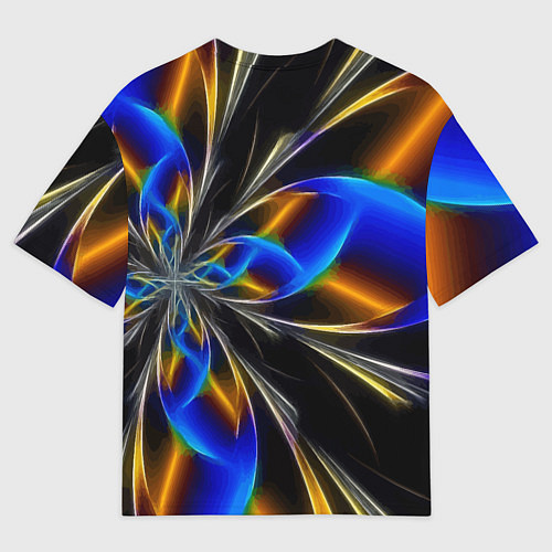 Мужская футболка оверсайз Neon vanguard pattern Fashion 2023 / 3D-принт – фото 2