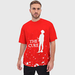 Футболка оверсайз мужская The cure белые брызги, цвет: 3D-принт — фото 2