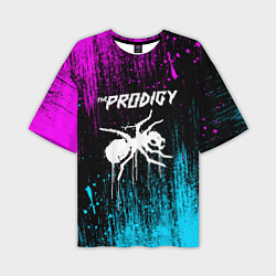 Мужская футболка оверсайз The prodigy neon