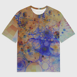 Мужская футболка оверсайз Круги, фракталы