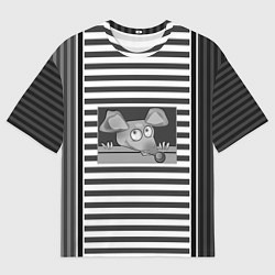 Футболка оверсайз мужская Веселая крыса, цвет: 3D-принт