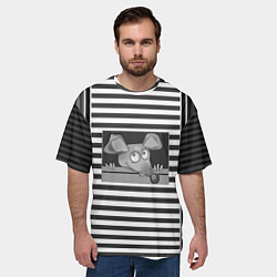 Футболка оверсайз мужская Веселая крыса, цвет: 3D-принт — фото 2