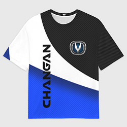 Мужская футболка оверсайз ЧАНГАН - CHANGAN ТРИКОЛОР