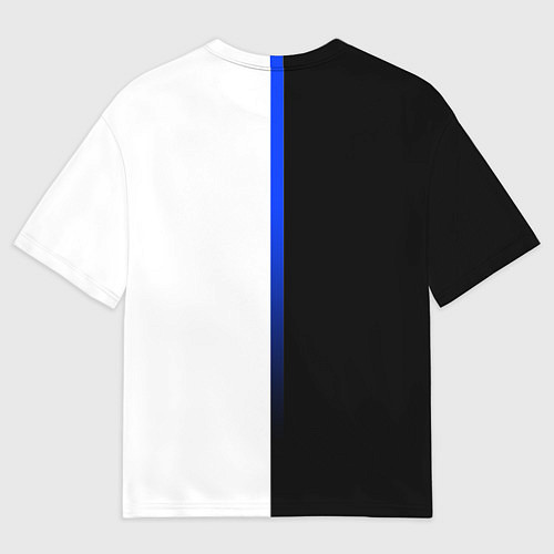 Мужская футболка оверсайз ЧАНГАН CHANGAN СИНЯЯ ЛИНИЯ / 3D-принт – фото 2