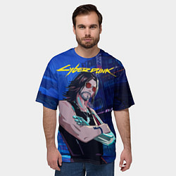 Футболка оверсайз мужская Johnny Cyberpunk2077, цвет: 3D-принт — фото 2
