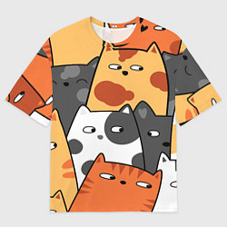 Мужская футболка оверсайз ТЕКСТУРНЫЕ КОТИКИ TEXTURED SEALS