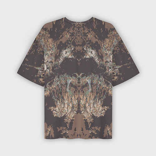 Мужская футболка оверсайз Абстрактный графический узор,коричневого цвета Abs / 3D-принт – фото 2