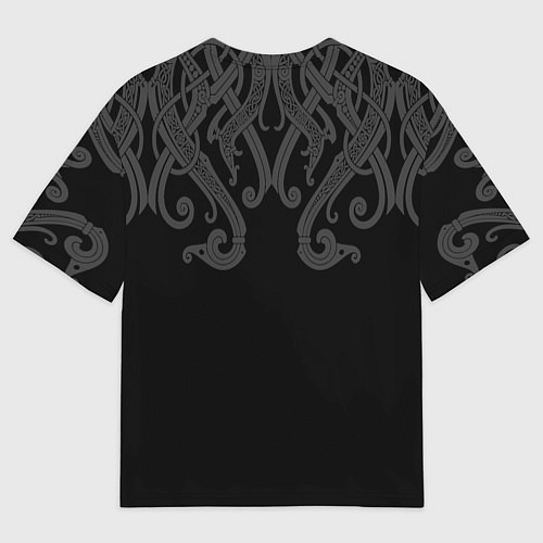 Мужская футболка оверсайз Помни, славянин, свои корни / 3D-принт – фото 2