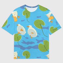 Футболка оверсайз мужская Утки под водой, цвет: 3D-принт