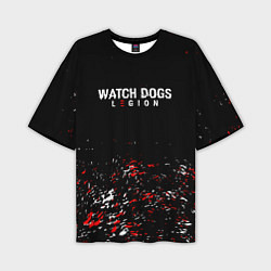 Мужская футболка оверсайз Watch Dogs 2 Брызги красок