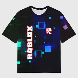 Футболка оверсайз мужская ROBLOX неоновые кубики, цвет: 3D-принт