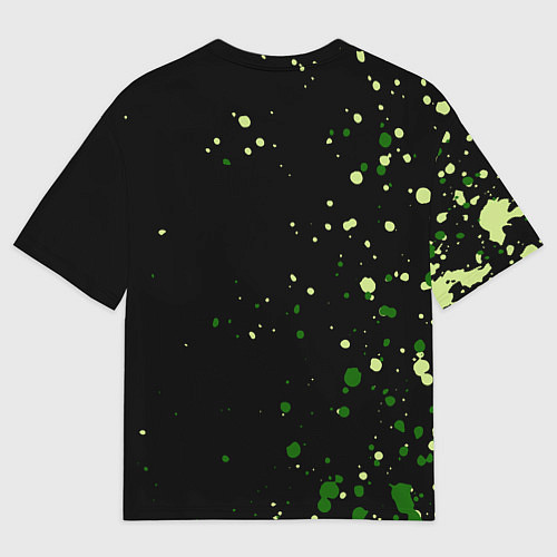 Мужская футболка оверсайз Авокадо avocado брызги / 3D-принт – фото 2