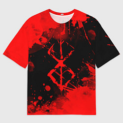 Футболка оверсайз мужская КЛЕЙМО ЖЕРТВЫ - BERSERKБЕРСЕРК, цвет: 3D-принт
