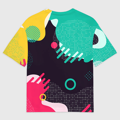 Мужская футболка оверсайз АБСТРАКТНАЯ ЦВЕТНАЯ ЗАЛИВКА / 3D-принт – фото 2