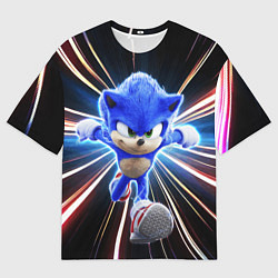 Футболка оверсайз мужская Speed Sonic, цвет: 3D-принт