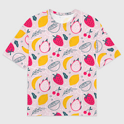 Футболка оверсайз мужская Fruit Pattern, цвет: 3D-принт