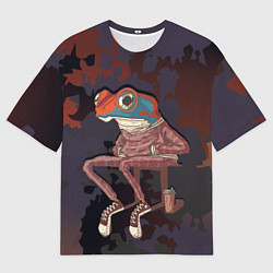 Мужская футболка оверсайз Лягуха на стиле