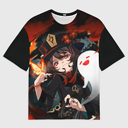 Мужская футболка оверсайз ХУ ТАО УЛЬТУЕТ HU TAO ГЕНШИН