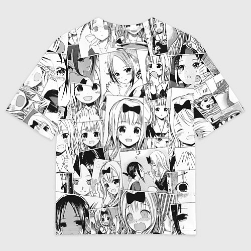 Мужская футболка оверсайз Госпожа Кагуя паттерн / 3D-принт – фото 2