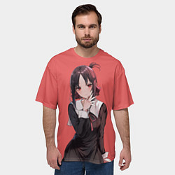 Футболка оверсайз мужская Стеснительная Кагуя, цвет: 3D-принт — фото 2