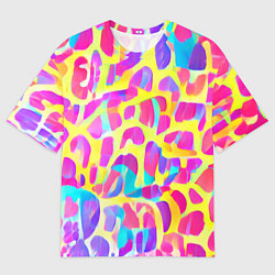 Футболка оверсайз мужская Красочные пятна, цвет: 3D-принт