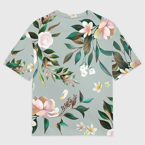 Мужская футболка оверсайз Цветы Цветочный Букет / 3D-принт – фото 2