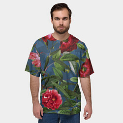 Футболка оверсайз мужская Цветы Розы В Саду, цвет: 3D-принт — фото 2